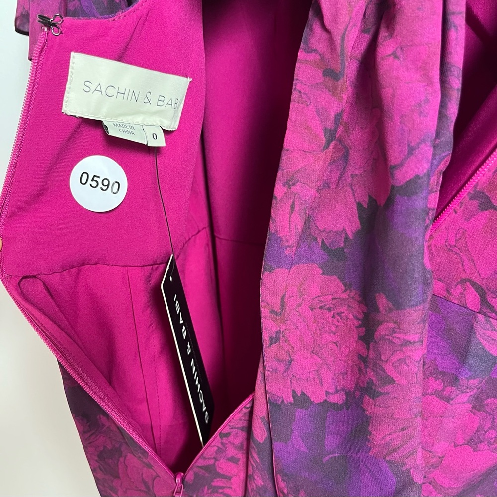NWT Sachin & Babi Aurora Gown Dress Sizes 0, 4 Magenta / Pink - Picture 16 of 16